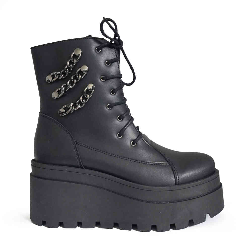 Altercore - Emery Vegan Plateau Laarzen - Zwart